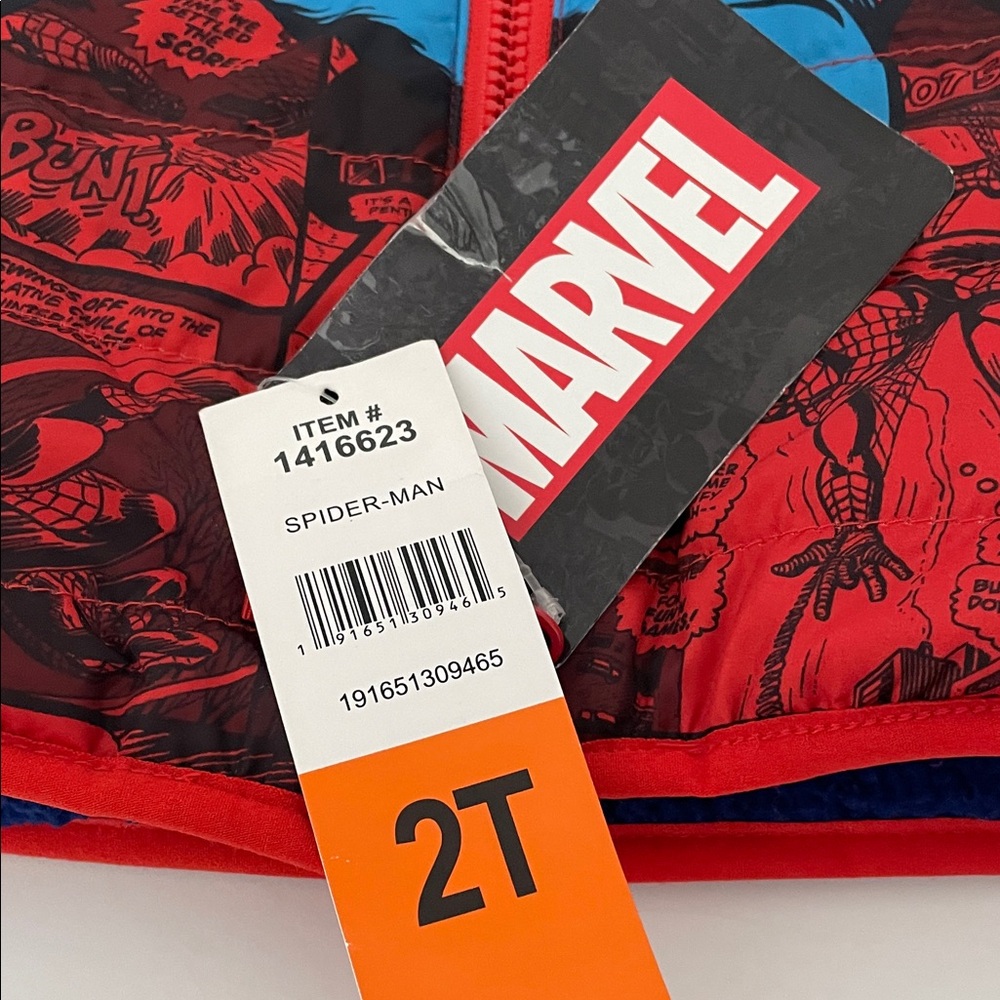 Spider-Man Boys Youth Reversible Jacket Blue Red - Size: 2T, /Z11 - Picture 5 of 8